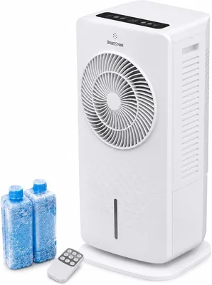 Climatizador Evaporativo Silencioso 5.5L Ventilador con Agua y Hielo Enfriador de Aire Portatil Táctil y Mando a Distancia Cl - Best Deal