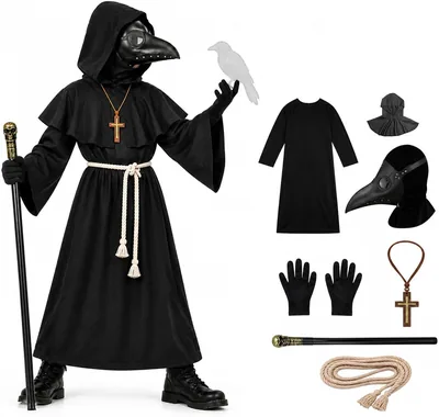 Kids Plague Doctor Costume 7pc Set