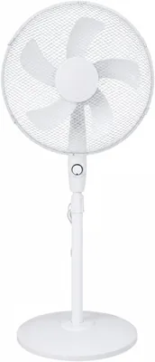 Acomoda Textil - Ventilador de Pie 50W con 3 Velocidades, Oscilación Automática 90°, Ajuste de Altura 103-119cm, Inclinación Ajustable, Estático