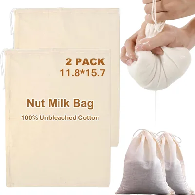 2 PCS Reusable Cheesecloth, Grade 100, 7.9x11.8 Inch Hemmed Organic Cheese Cloth for Straining Craft, 100% Cotton Unbleached