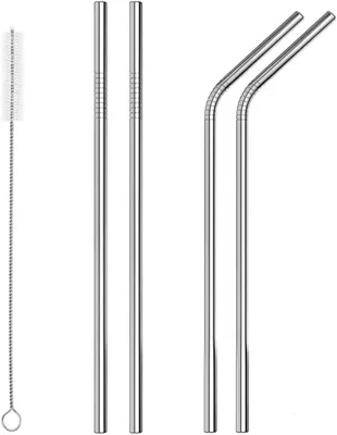 Stainless Steel Reusable Drinking Straws Set