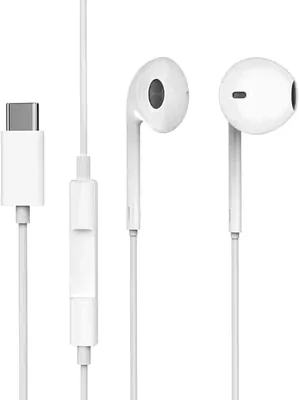 USB-C Wired Earphones with Noise Isolation - White