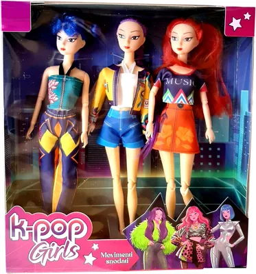 Set di 3 Bambole K-Pop Idoli Stelle Rumi Mira Zoey H 30 cm | Collezione Completa di Personaggi Anime per Ragazze