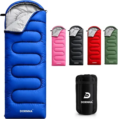 DORNNA Bolsa de Dormir para Adultos y Niños, Verano e Invierno, Ultra Ligera de 4 Estaciones para Acampar y Senderismo, Al Aire Libre Tr