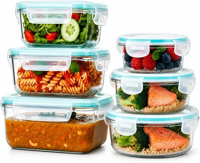 D'Home 6 Pack Glass Food Storage Containers - Best Deal