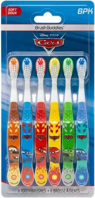 Brush Buddies Disney Pixar Cars Toothbrushes 6 Pack Best Deal
