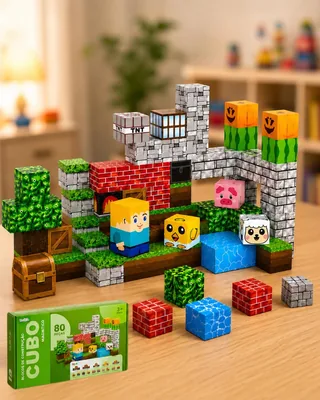 Kit de Blocos Magnéticos com 80 Peças - Best Deal