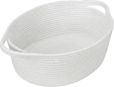 Timotech Canastas Organizadoras de Algodón con Asas, Cesta de Almacenamiento Tejida para Juguetes, Ropa y Regalos, Organizado