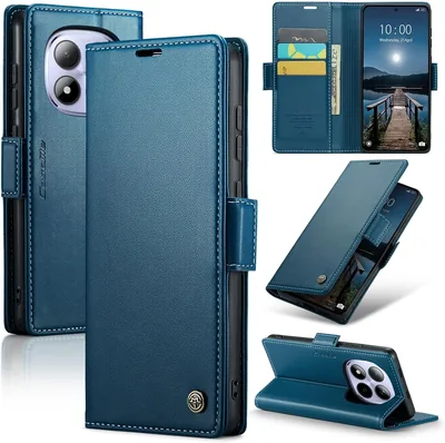 Etui dla Xiaomi Redmi Note 15 Pro 5G z klapką, Skóra PU Premium, portfel na karty, ochrona RFID, magnetyczne zamknięcie