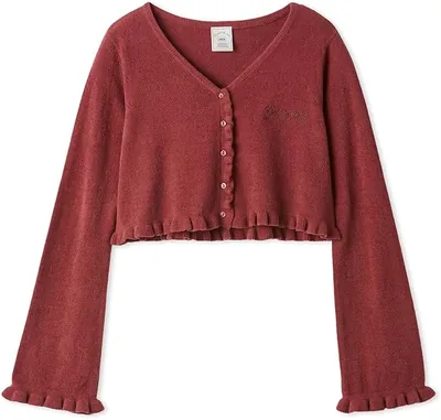 Gelato Pique PWNT264058 Women's Airy Moco Ruffle Cardigan - Best Deal