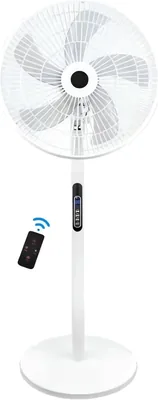 16 Inch 5 Blades Pedestal Fan with Remote, 3D Oscillation & Timer - Save 17%