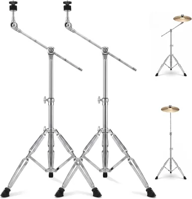 2 PCS Cymbal Boom Stands 28-52" Adjustable