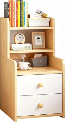 Beauenty Wooden Nightstand, Bedside Table