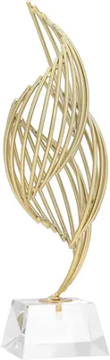 CHICIRIS Metall Abstrakt Dekorativ Skulptur med Elegant Design Modern Konst för Hemkontorsinredning Handgjort Järn 10,2x2,8x2 Best Deal