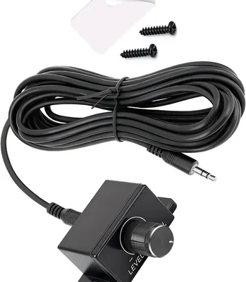 Bottone - Perilla de Bajo ABS Resistente + Cable de Cobre de 16.5 Pies con Enchufe de 3.5 mm + para Amplificadores, Paquete C