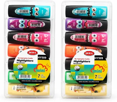 14PCS Mini Highlighter Pens Set - 7 Colours - Best Deal