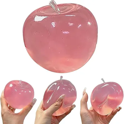 Pomme Squishy Rose, Jouet en Gel Squeezable, Soulagement du Stress, 87% de Réduction