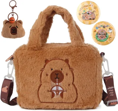Realjoy Capybara Bag, Capybara Ryggsekk med Pendlar och Brocher - Best Price