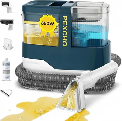 Limpiaparches PEXCHO de 18 kPa Aspiradora de Agua para Tapicería de 650 W Máquina de Limpieza para Sofás, Alfombras y Tapetes - Mejor Oferta