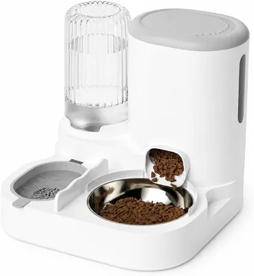 Automatic Pet Feeder & Water Dispenser, Stainless Steel