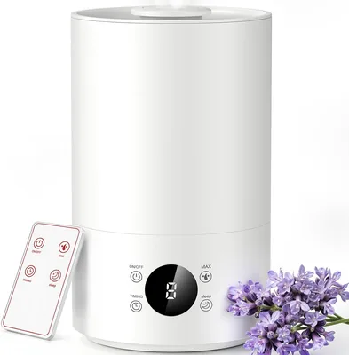 Humidificador de Aire para Dormitorio, 4L con 3 Modos, Control Remoto, Sincronización de 9H y Apagado Automático