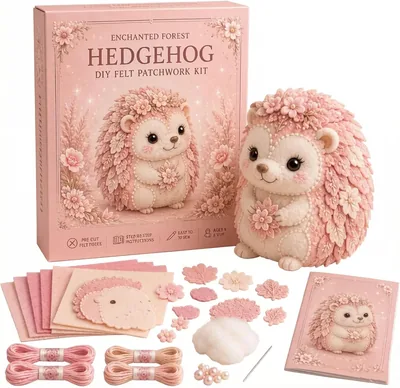 Pink Woodland Friends DIY Felt Patchwork Kit Best Deal