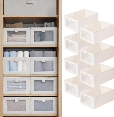 Oasisgalore Cupboard Organizers, 8-Pack Wardrobe Storage