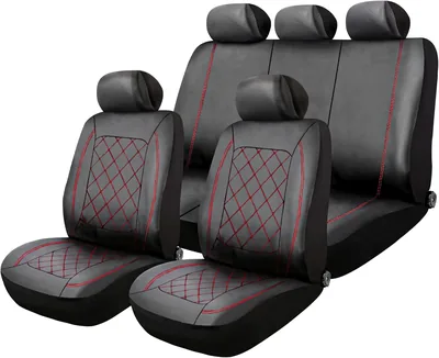 Stingray Daytona Car Seat Cover 11-Piece Set - Black/Red | Save 16%