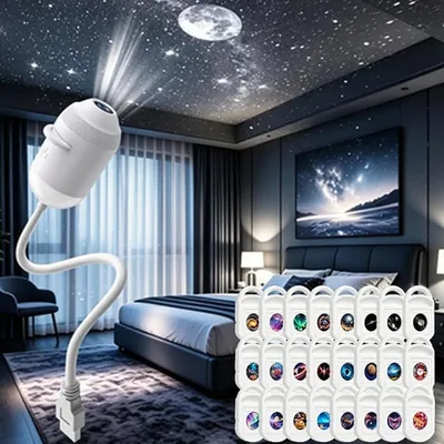 Ohphnt Proiettore Notte 2 in 1, Proiettore Stellare USB, Galassia Proiettore 360° di Rotazione LED - Best Deal