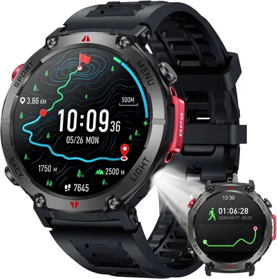 Doomixs Smartwatch Hombre: Reloj Militar GPS con Bluetooth y Brújula