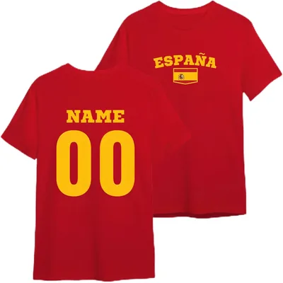 Camiseta Personalizada España 2026 - Fútbol Equipo Nacional - Nombre y Número - Equipo España Mejor Oferta