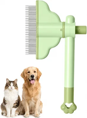 Flea Comb for Cats Dogs, Self Cleaning Green Stainless Steel Best Deal