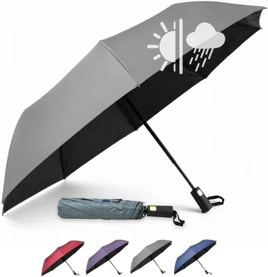 Paraguas Solar QILZO UPF 50 | 2 en 1: Protección contra la lluvia y el sol UV | Automático | 8 Fibras de Vidrio