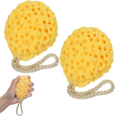 Salbsever 2PCS Large Shower Sponges - Exfoliating Bath Sponge for Women Men