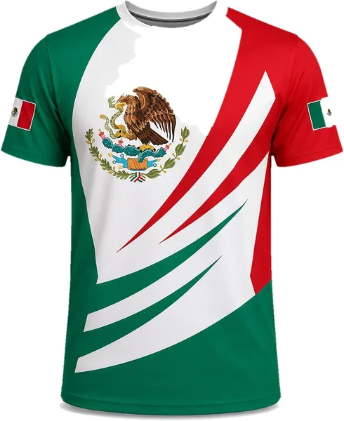 PeluZeirath Playera México Mundial 2026 para Hombre, Jersey México Mundial 2026 de Manga Corta, Camiseta Tricolor Mexicana - Mejor Oferta