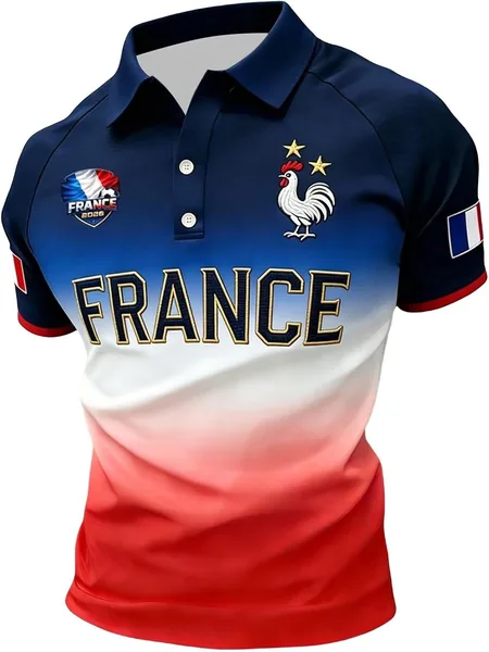 Maillot de soutien pour la Coupe du Monde 2026 - Jersey France, Coupe Classique et Broderie