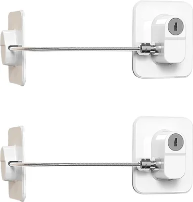 2Pack Refrigerator Lock, Heavy Duty Fridge Safety Lock