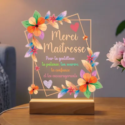 Lampe Pictalia Merci Maitresse - Meilleures Offres de Fin d'Année pour Enseignants
