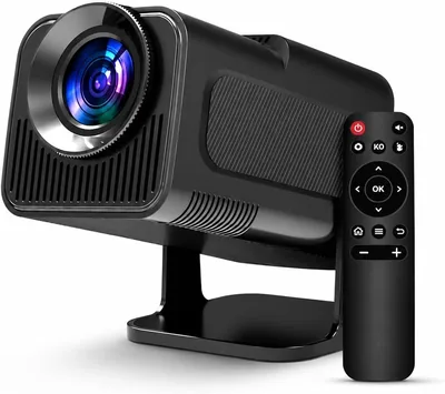 Projetor 4K HY320 Android 11 WiFi 6 Bluetooth 5.0 Correção Automática de 180° Cinema Portátil HD Tela até 130" Preto - Melhor Oferta