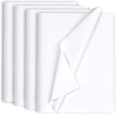 White Gift Tissue Paper, 100 Sheets, 20x14 Inch - Bulk Wrapping Paper