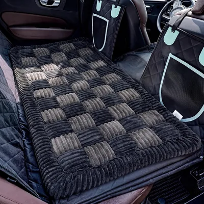 Plaid Flannel Dog Car Seat Bed - Non-Slip Backseat Mat for Large Dogs Best Deal