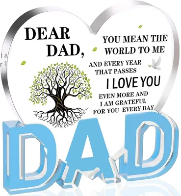 Acrylic Heart Plaque - Fathers Day Gift Best Deal