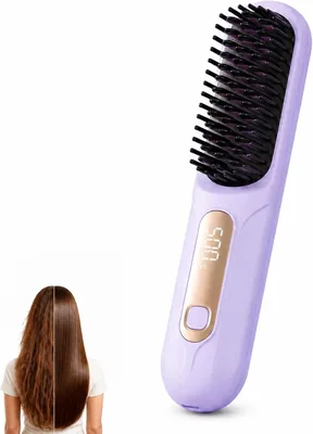 Purple Ions Cordless Hair Straightener Brush Best Deal