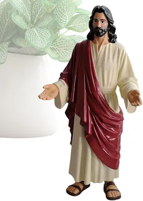 Jesusstaty - Sakra religiös spirituell dekoration med öppna armor - Jesus Segn Staty, för living room, sängrum, kamin