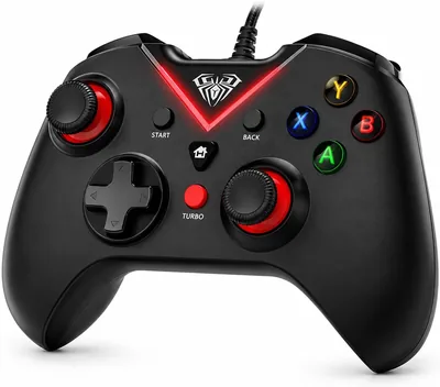 جهاز التحكم في الألعاب AULA G1000 سلكي مع منفذ USB، متوافق مع الكمبيوتر و PS3، اهتزاز مزدوج، وضع التربو، إضاءة LED، تصميم أركيولوجي