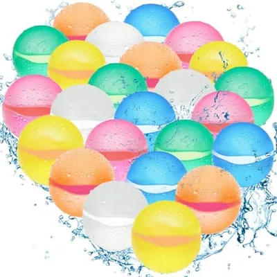 24PCS Reusable Silicone Water Balloons with Mesh Bag - Best Deal