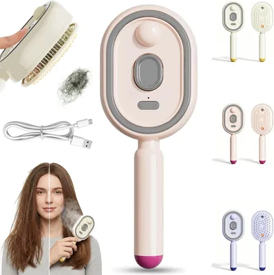 2026 Electric Steam Brush - New Steam Hair Straightener USB