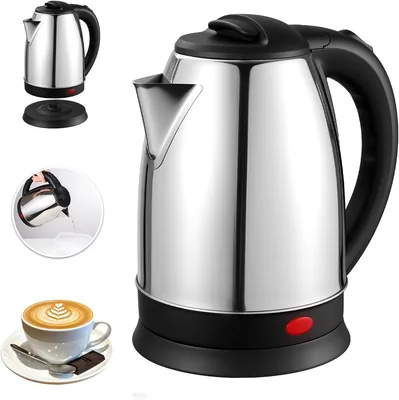 Tetera Eléctrica 1.8 L, 1100W Hervidor de Agua Eléctrico de Acero Inoxidable | Apagado Automático