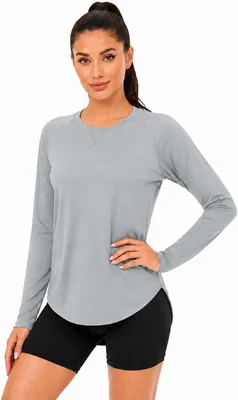 Women's Long Sleeve Workout Top - Sun Protection & Quick Dry - Best Deal