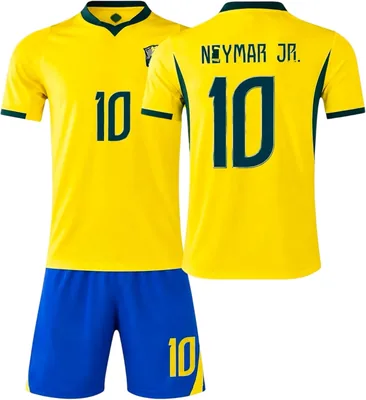 2026 Brazil Home Jersey Style Kids Football Kit WC NEYMARS 10, Size S